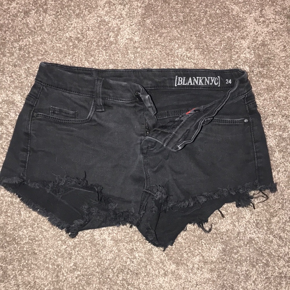 Worn 1X Blank NYC cutoff shorts